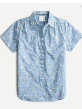 Classic-fit short-sleeve shirt in Liberty® Capel floral